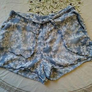 Knox Rose Cloth Shorts Size Large Tie Waist